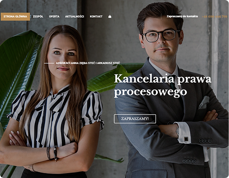 Portfolio - strona internetowa dla kancelarii prawnej
