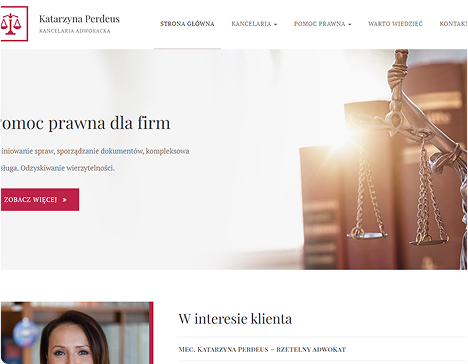 Portfolio - nowoczesna witryna dla prawnika
