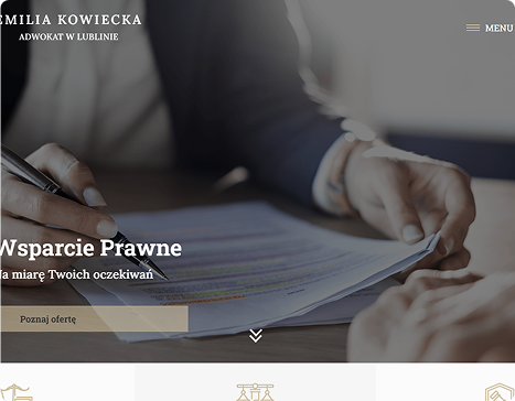 Portfolio - profesjonalna strona www dla kancelarii